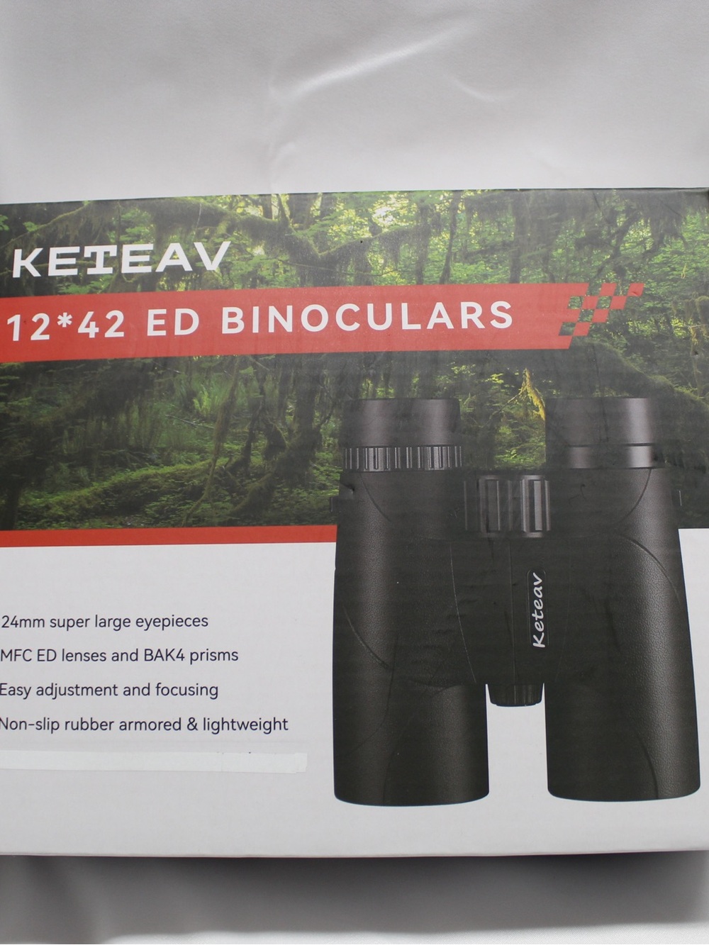 12x42 ED Black Binoculars